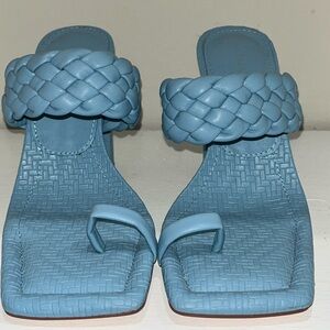 Elegant Blue Braided Women's Sandals